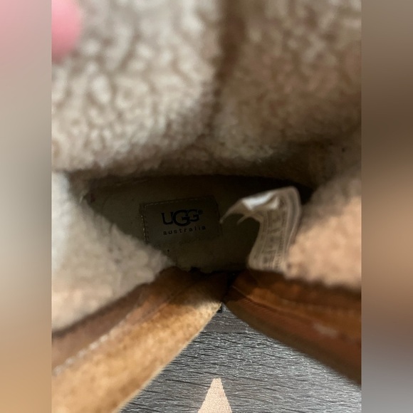 UGG Blayre Il Buckle Sheepskin Collared Boot Size 5.5 Brown Ankle Boot - Picture 11 of 13